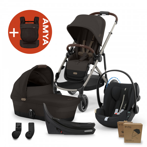 CYBEX Gold eGazelle 4in1 All Weather +AMYA - Chocolate Brown/Moon Black